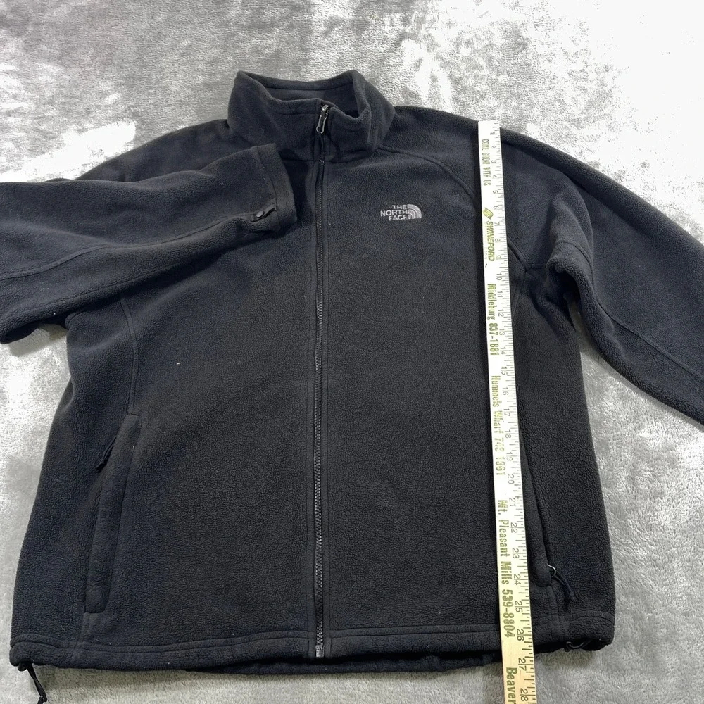 The‎ North Face Fleece Jacket Mens XL Black Full Zip Outdoor Mock Neck Raglan